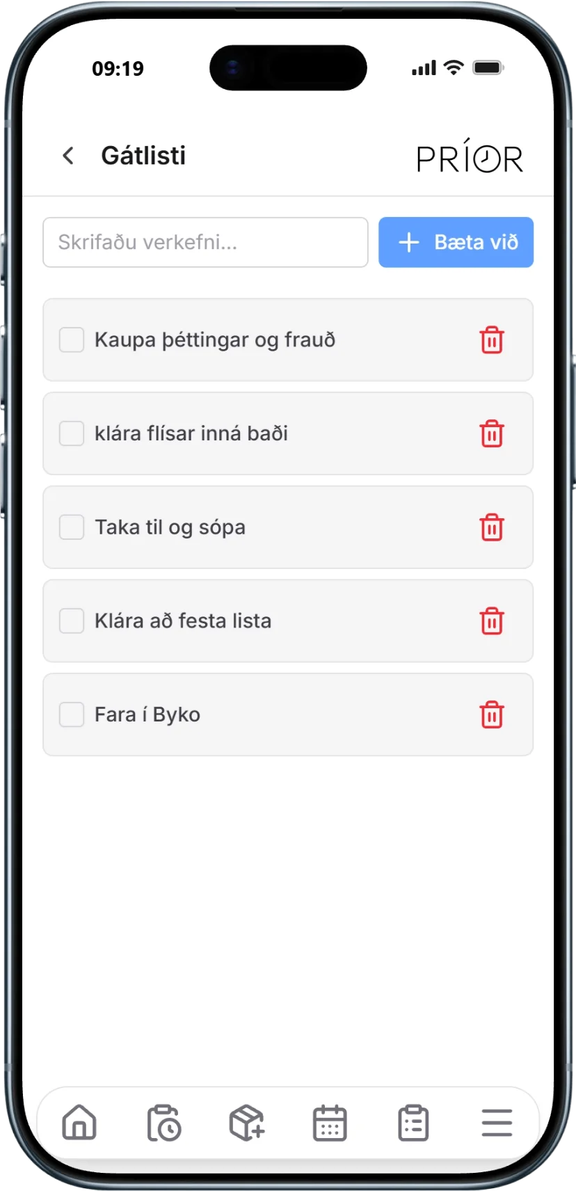 Príor iPhone skjámynd