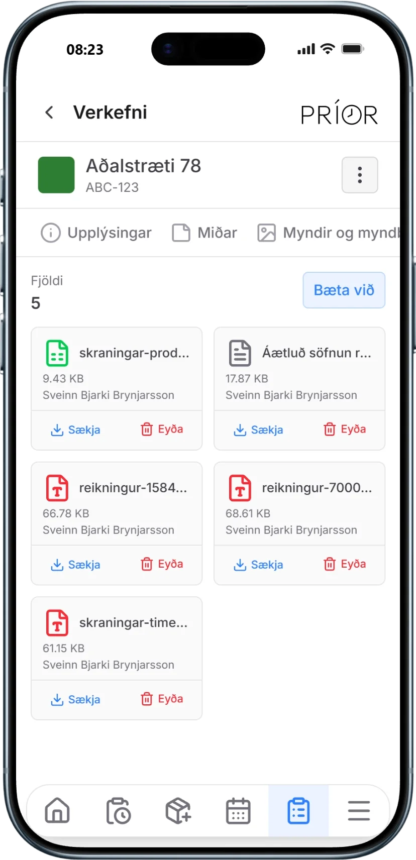 Príor iPhone skjámynd