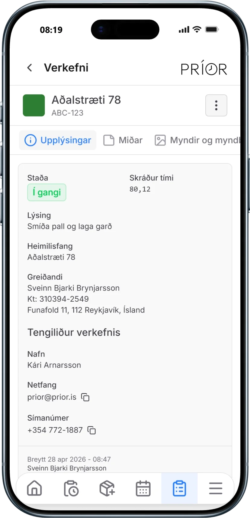 Príor iPhone skjámynd
