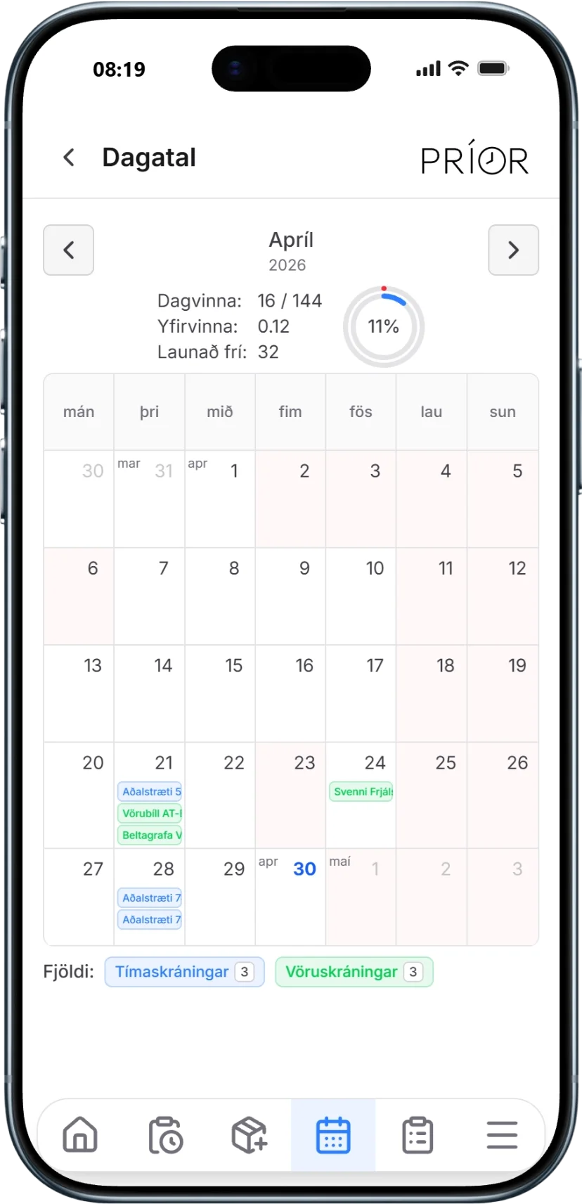 Príor iPhone skjámynd